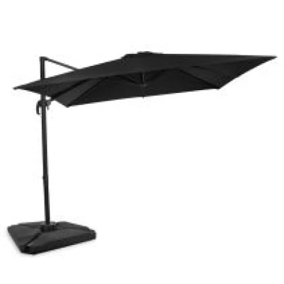 Cantilever parasol Pisogne 300x300cm – Premium parasol - Anthracite/Black | Incl. fillable parasol tiles