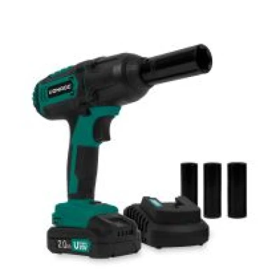 Cordless impact wrench 20V - 4 settings: 100/200/300/400Nm - Incl. 4 sockets | Incl. 2.0Ah battery and charger