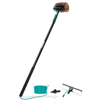 Telescopic wash brush – 6,50m | Incl. multi-purpose brush, 2-in-1 window cleaner, hose and soap dispenser