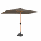 Parasol Rapallo 200x300cm – Premium – aspeto de madeira – Taupe | Inclui base de betão 20 kg