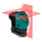 Laser de Linha Cruzada Recarregável 360° 4V Vermelho | Auto-nivelante – Alcance 20 Metros