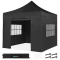 Tenda Pop-Up para festas p/ o exterior - 3x3 m | Set incl. Paredes Laterais – Preto