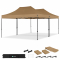 Tenda para festas – 6 × 4,5 m – Tenda Premium Easy‑Up | Conjunto com 2 tendas e kit de ligação – Bege