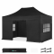 Tenda para festas – 3 × 4,5 m – Tenda Premium Easy‑Up | Conjunto com paredes laterais – Preto