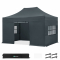 Tenda para festas – 3 × 4,5 m – Tenda Premium Easy‑Up | Conjunto com paredes laterais – Cinzento