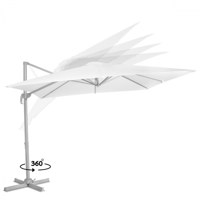 Cantilever parasol Pisogne 300x300cm – Premium parasol | White