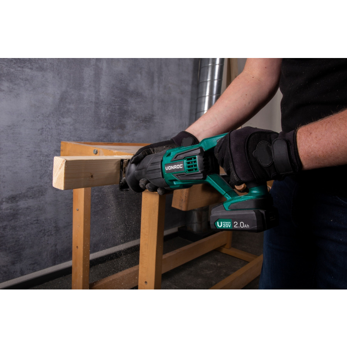 Reciprocating saw 20V - 2.0Ah | Incl. 5 saw blades (Made in Germany) 