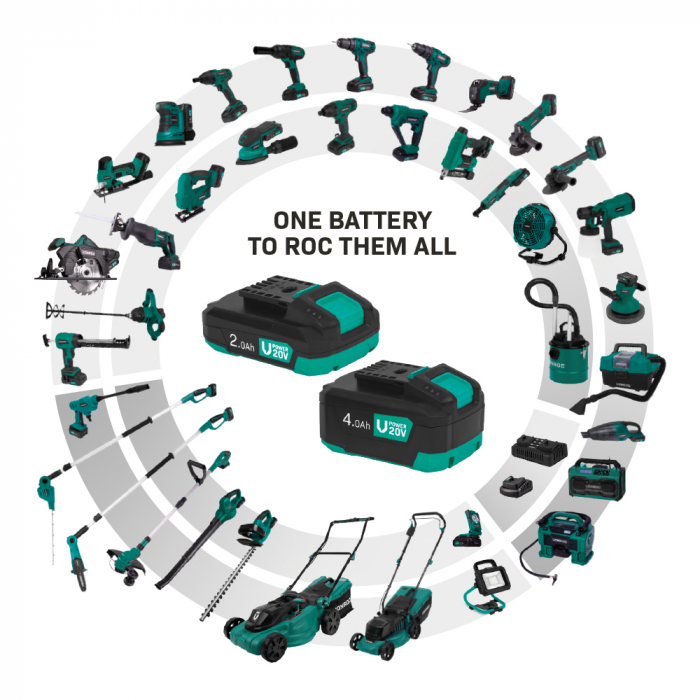 Cordless Lawn Mower 40V – Brushless - 33 cm | Incl. 2x 2.0Ah Batteries and chargers