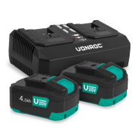 VPower 20V Starter Set | 2x 4.0Ah  Battery & Dual Quick Charger