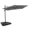 Guarda-sol cantilever Pisogne 300x300cm - Guarda-sol Premium - Cinza | Incl. bases para guarda-sol recarregáveis