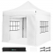 Tenda Pop-Up para festas p/ o exterior - 3x3 m | Set incl. Paredes Laterais – Branco