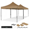 Tenda Pop-Up para festas p/ o exterior – 6x3 m | Set com 2x Tendas e 1x Kit de Ligação – Bege