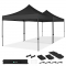 Tenda Pop-Up para festas p/ o exterior – 6x3 m | Set com 2x Tendas e 1x Kit de Ligação – Preto