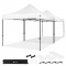 Tenda Pop-Up para festas p/ o exterior – 6x3 m | Set com 2x Tendas e 1x Kit de Ligação – Branco