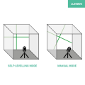 Cross line laser | Green - self leveling - 18 meter range