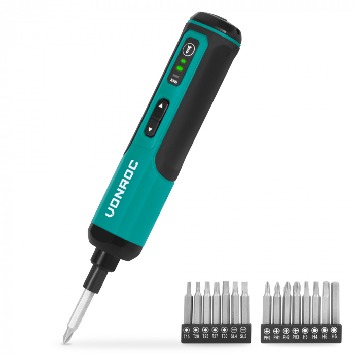 Aparafusadora elétrica 4V | Inclui conjunto de 15 pontas e cabo USB-C main product photo