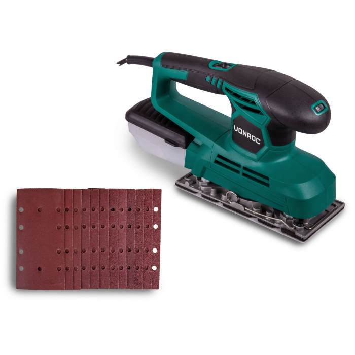 Lixadora orbital, 240 W da Vonroc – 90 x 187 mm - Com caixa de recolha de pó e 12 lixas main product photo