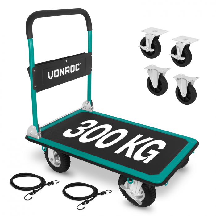 Carro de Plataforma Premium – com rodas pneumáticas – dobrável | Capacidade de carga máx. 300 kg main product photo