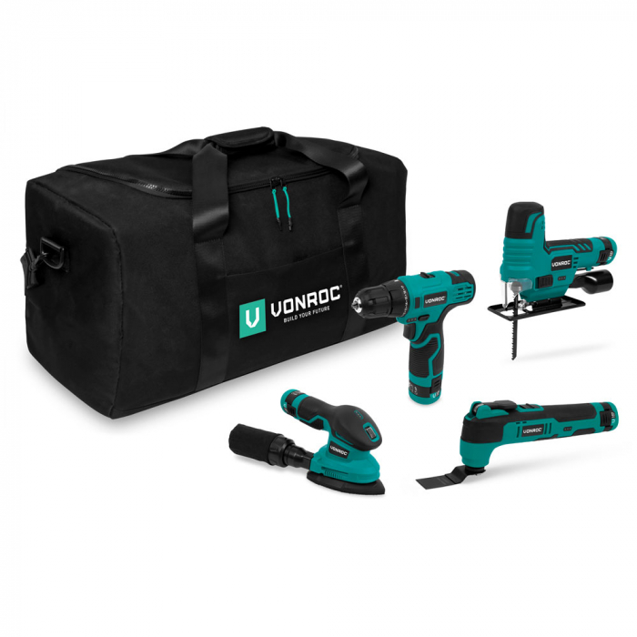 Conjunto de Ferramentas 12V | Inclui 4 Máquinas, 4 Baterias e Mala de Transporte main product photo