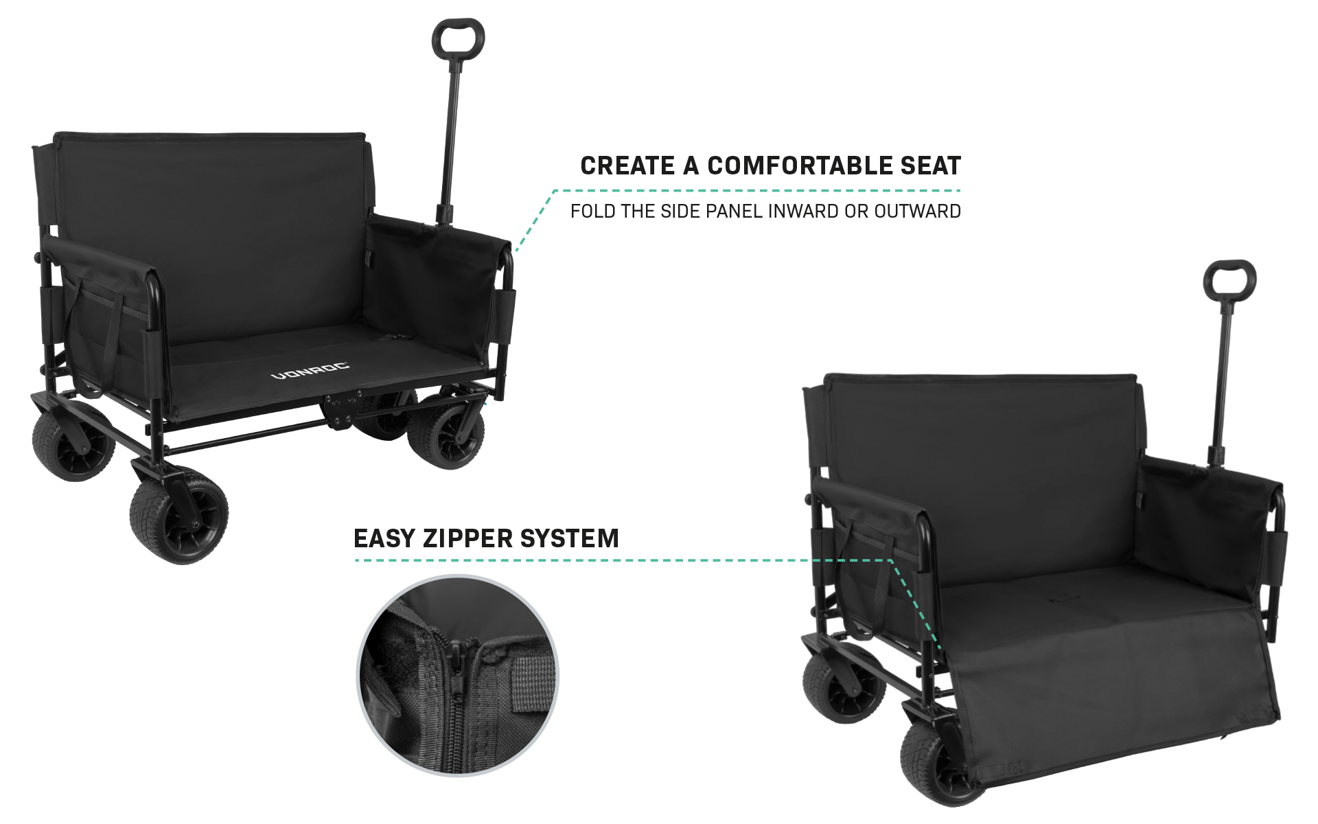 VONROC Carrinho com assento